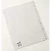 Rexel PP abėcėliniai skirtukai, pilki, A4, 226x297 mm