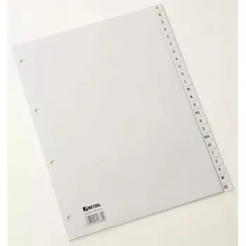 Rexel PP abėcėliniai skirtukai, pilki, A4, 226x297 mm