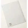 Rexel PP abėcėliniai skirtukai, pilki, A4, 226x297 mm