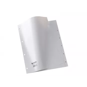 Rexel PP skiriamieji skirtukai, pilki, skaitmeniniai, A4