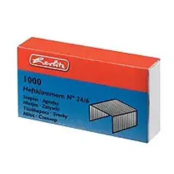 Segtukai Herlitz 8760514 1000 vnt. 24/6 Metaliniai