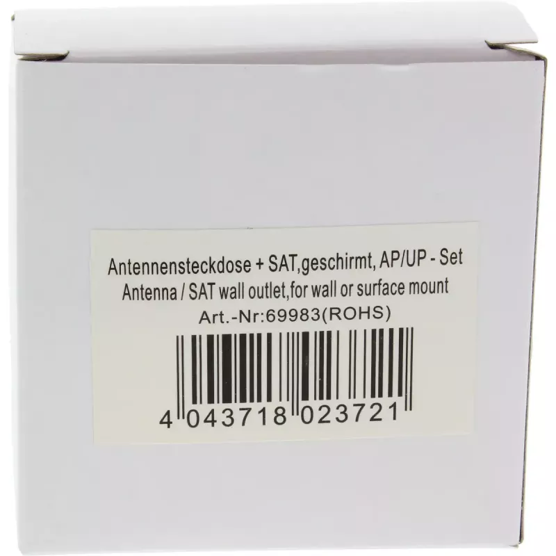 InLine 69983 Ekranuotas anteninis lizdas AP/UP rinkinys