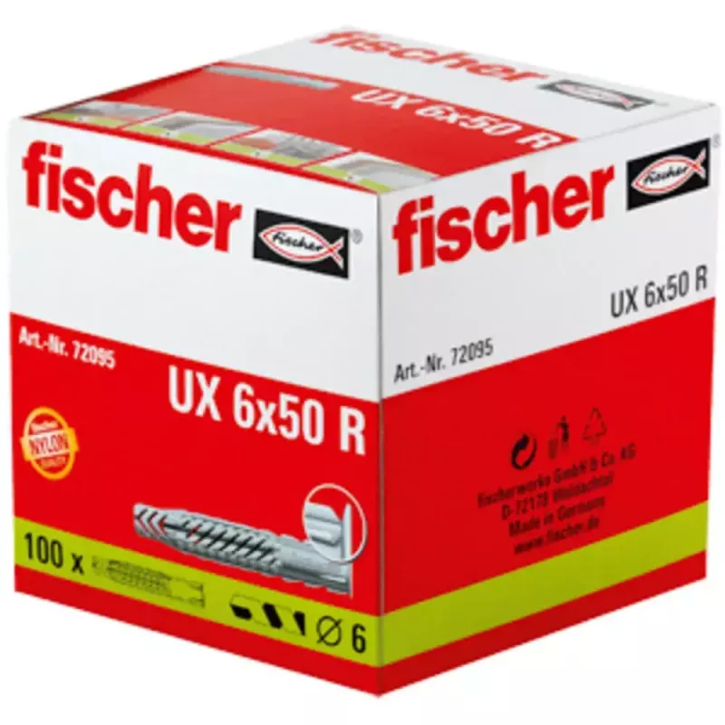 Sieninis kaištis Fischer 72095 (100 vnt.)