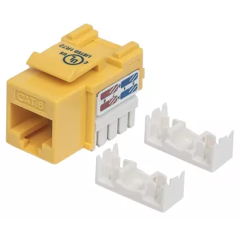 Intellinet Keystone Jack, Cat6, UTP, Punch-down, Geltona