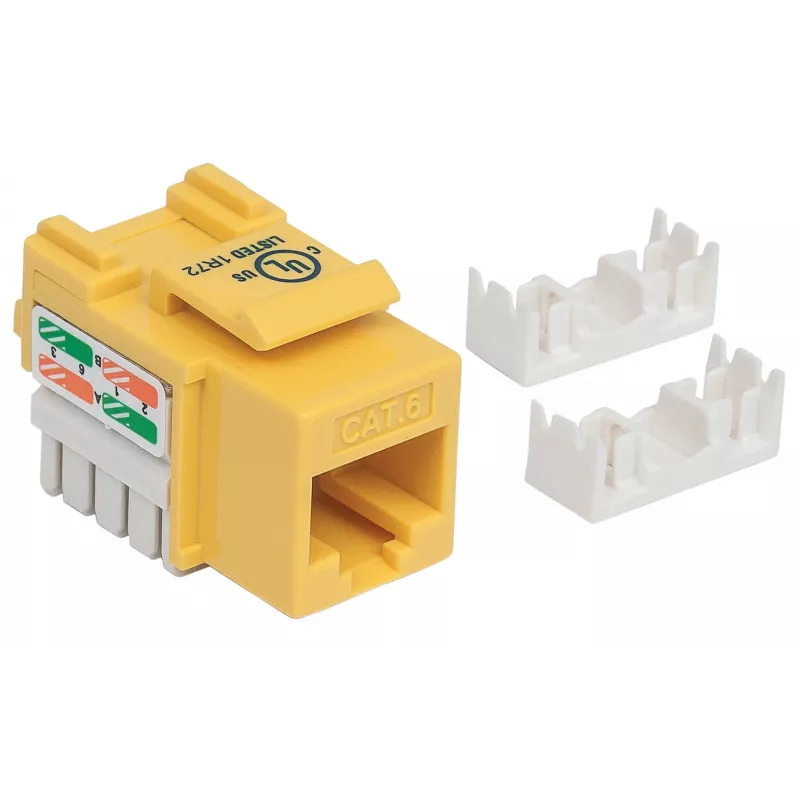 Intellinet Keystone Jack, Cat6, UTP, Punch-down, Geltona