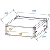 Hard case Roadinger 30107192 aliuminis juodas sidabrinis 525x400x180 mm