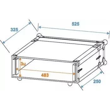Hard case Roadinger 30107192 aliuminis juodas sidabrinis 525x400x180 mm