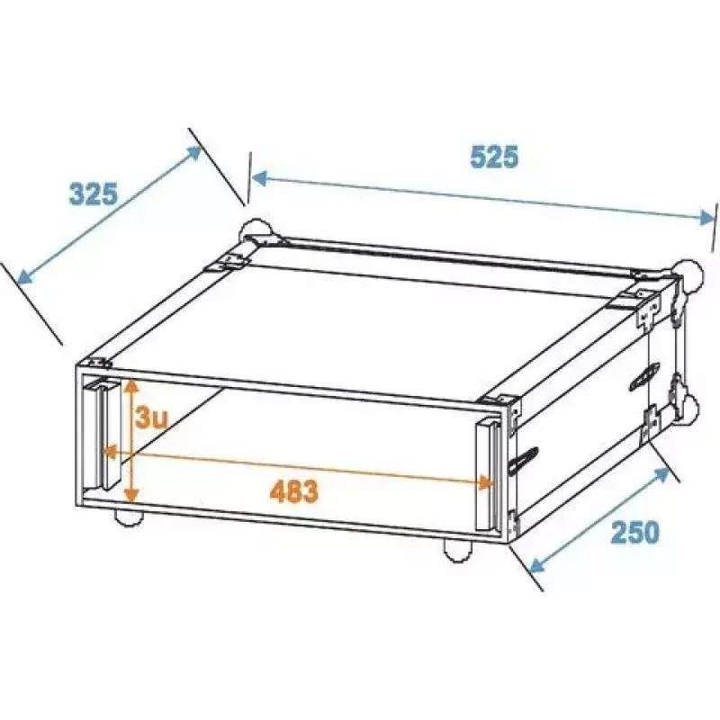 Hard case Roadinger 30107192 aliuminis juodas sidabrinis 525x400x180 mm