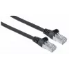 Intellinet tinklo jungiamasis kabelis, Cat7 kabelis / Cat6A kištukai, 0,25 m, juodas, varis, S/FTP, LSOH / LSZH, PVC, RJ45, paauksuoti kontaktai, su apsauginiu gaubteliu, su užraktu, viso galiojimo garantija