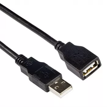 USB 2.0 A kištukas - USB A lizdas juodas 3,00 m ACT SB0036