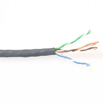 CAT5E U/UTP PVC kietasis kabelis ACT ES100H 100m pilkas