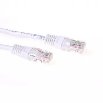 ACT baltas 7 m U/UTP CAT6A patch laidas su RJ-45 jungtimis
