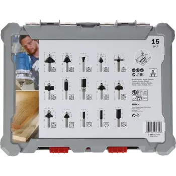 Bosch 2607017473 Frezų rinkinys 15 vnt