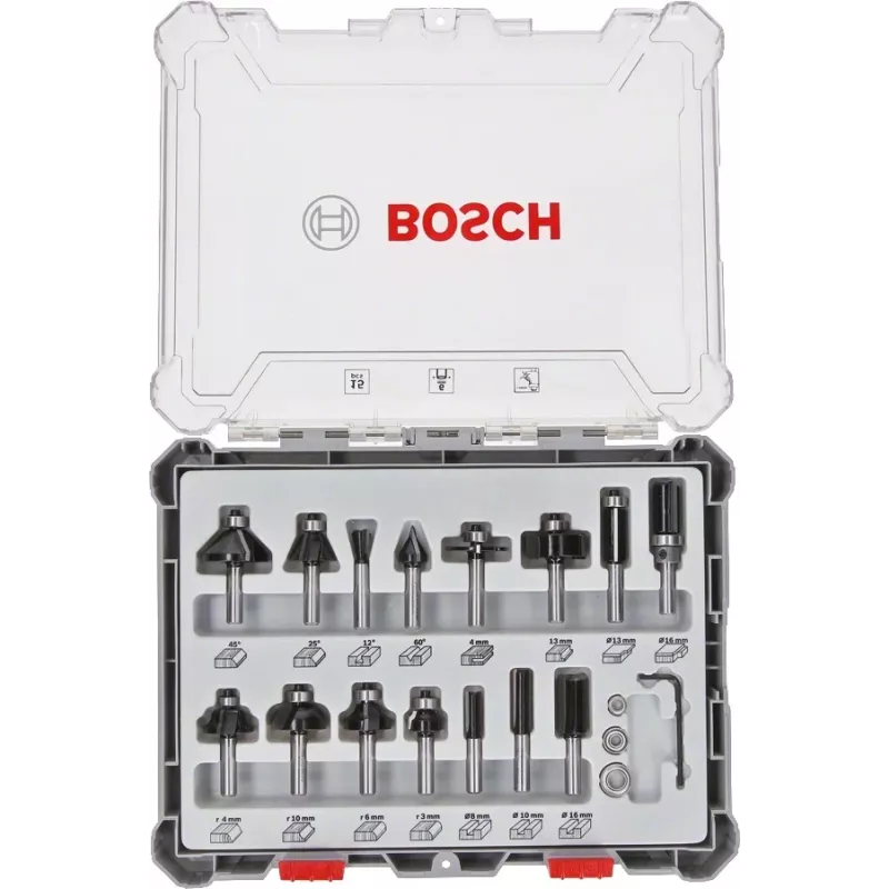 Bosch 2607017473 Frezų rinkinys 15 vnt