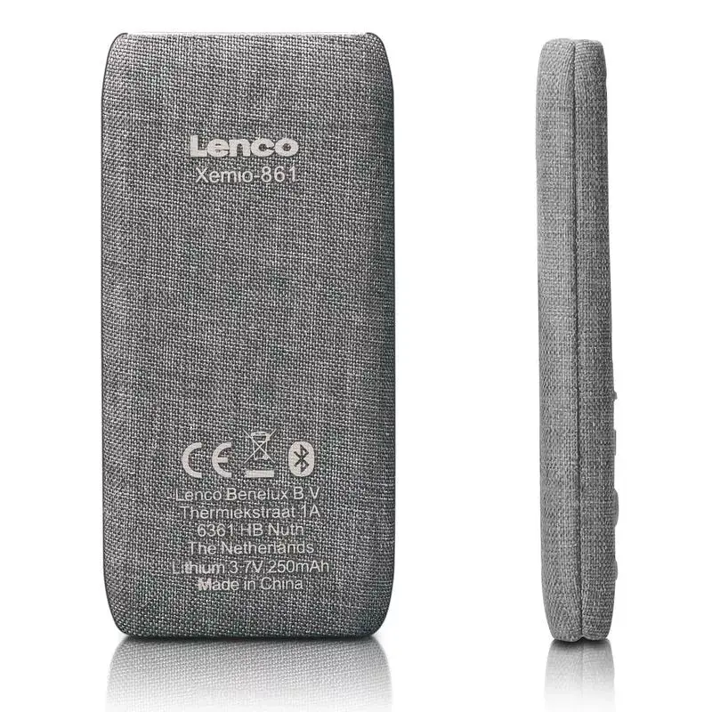 MP4 grotuvas Lenco Xemio-861 8 GB pilka USB 3.2 FM radijas