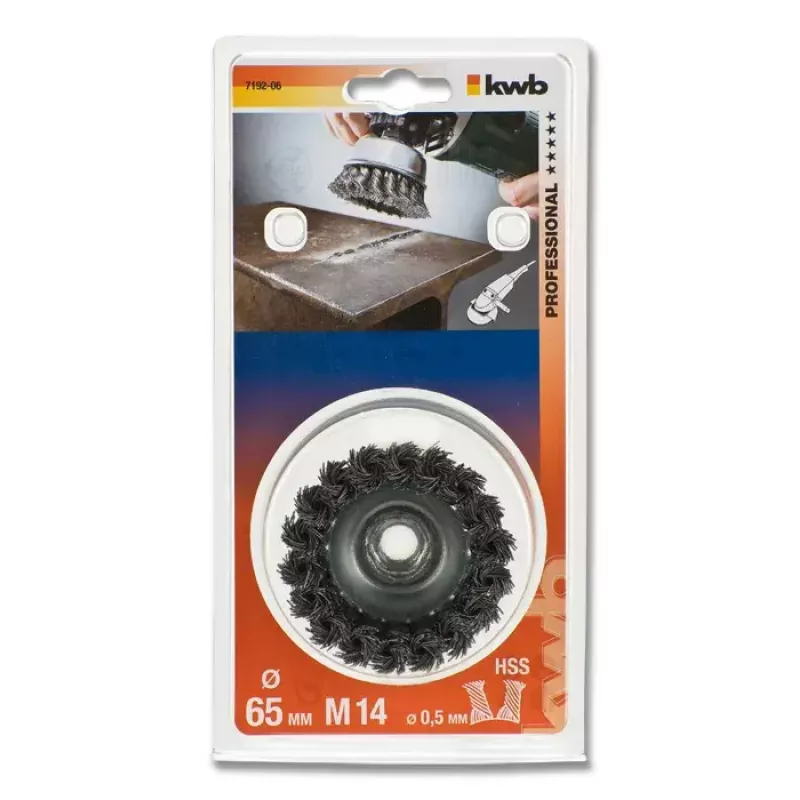Šepečių puodelis KWB 719206 Vielinis ratas 6,6 cm