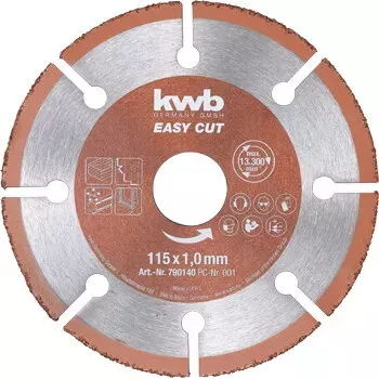 Pjovimo diskas KWB EASY CUT karbidinis universalus 11,5 cm