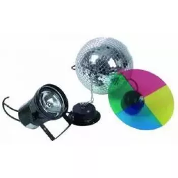 Veidrodinio rutulio rinkinys 20cm Eurolite Multicolour 30W 230V