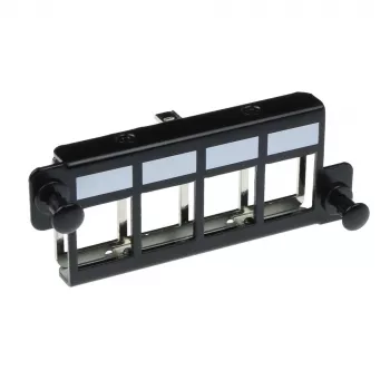 ACT adapterinė plokštė 4x keystone FTP, juoda, 1 vnt.