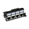 ACT adapterinė plokštė 4x keystone FTP, juoda, 1 vnt.