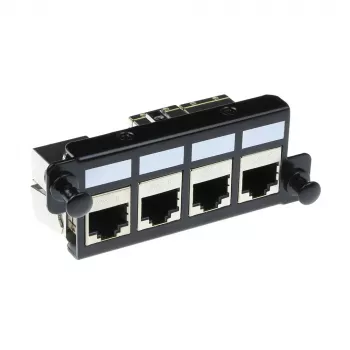 ACT adapterinė plokštė 4x keystone FTP, juoda, 1 vnt.