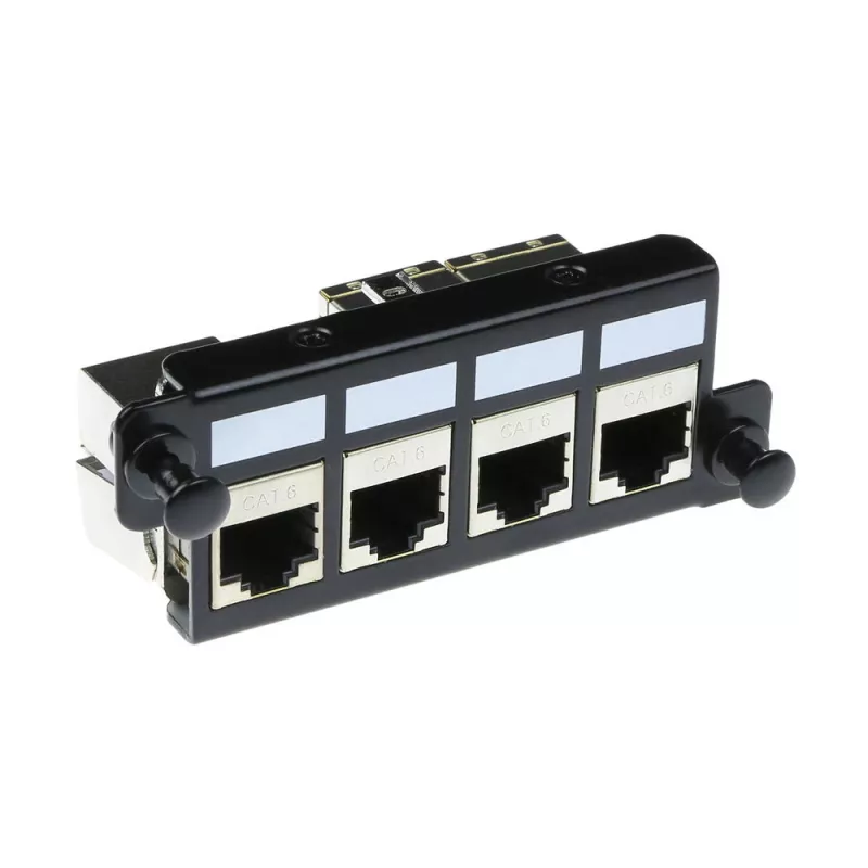 ACT adapterinė plokštė 4x keystone FTP, juoda, 1 vnt.