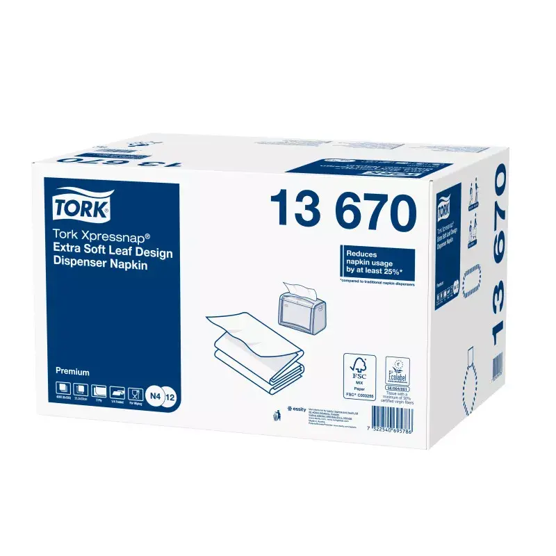 Popierinės servetėlės Tork 13670 baltos 500 vnt.