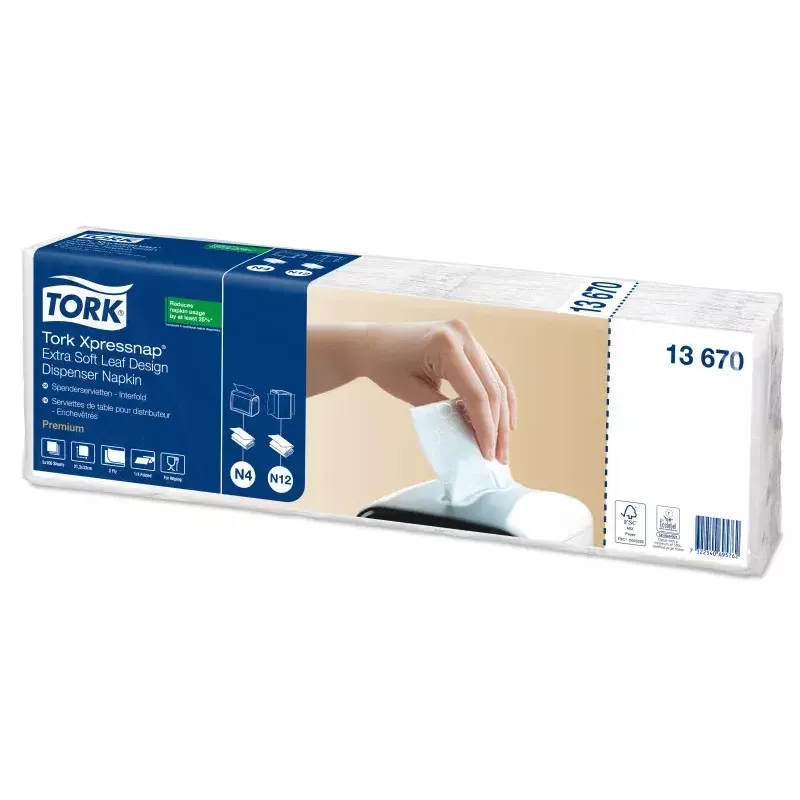 Popierinės servetėlės Tork 13670 baltos 500 vnt.
