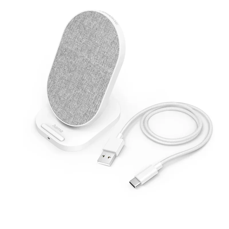 Hama QI-FC10S-Fab belaidė įkrovimo stotelė Smartphone White USB