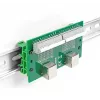 DeLOCK RJ50 2 × lizdas į 2 kontaktų gnybtų bloką su mygtuku DIN bėgiui
