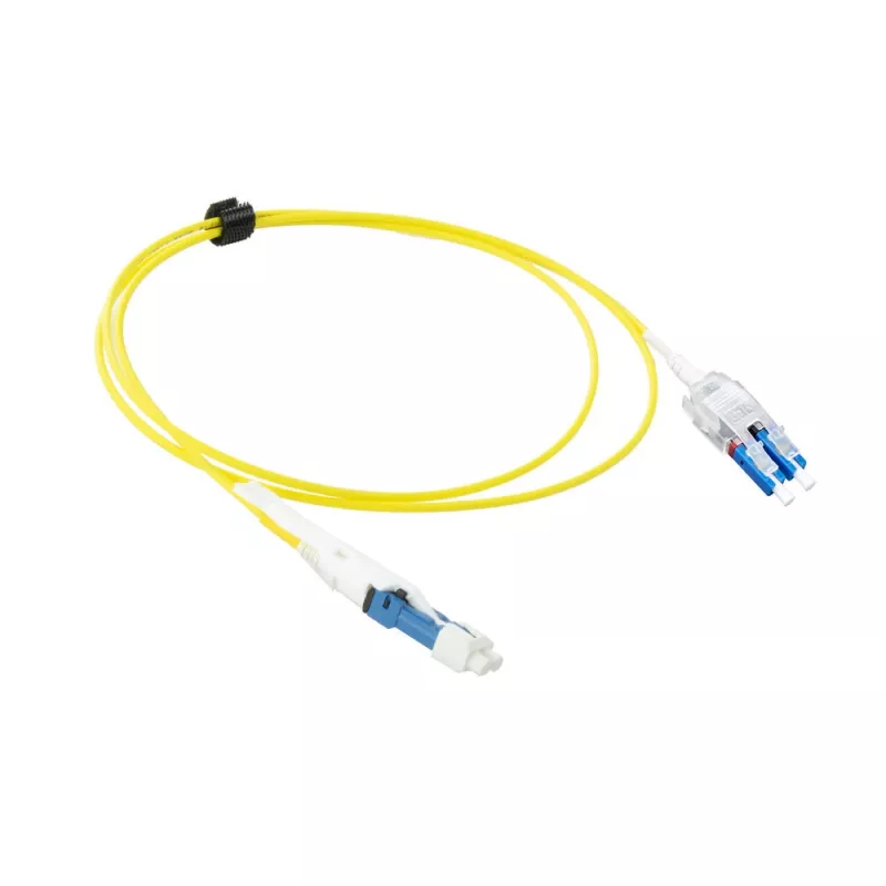 ACT 1 metro vienmodis 9/125 OS2 Polarity Twist uniboot duplekso šviesolaidinis kabelis su CS - LC jungtimis