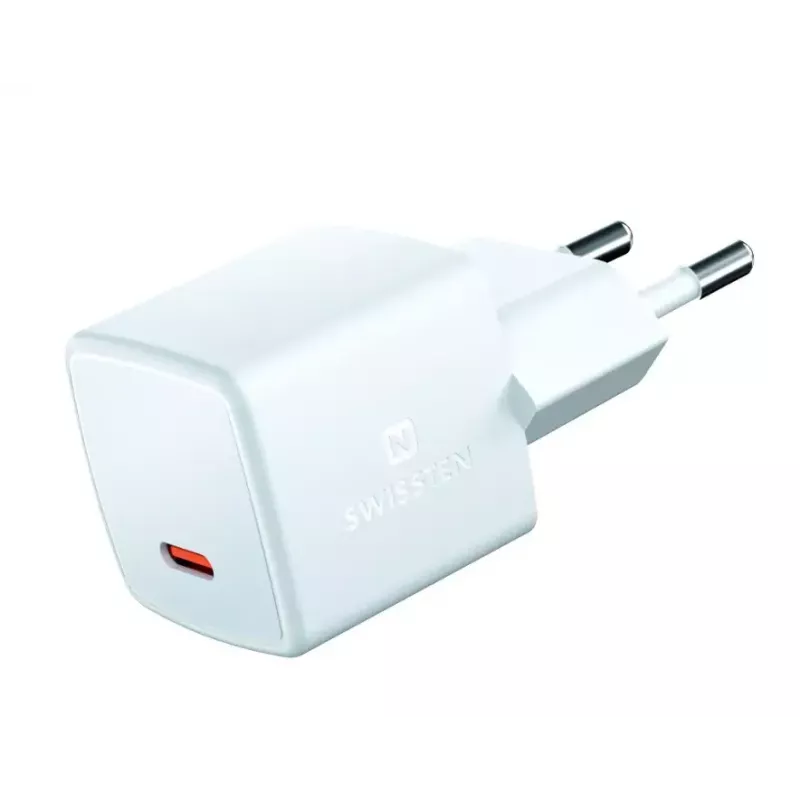 SWISSTEN Mini Travel Charger GaN 25W PD USB-C greitasis įkroviklis telefonams ir planšetėms
