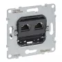 Legrand 765062 kištukinis lizdas 2 x RJ-45 juodas