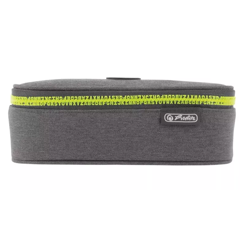 Pieštukinė Herlitz beatBox ABC poliesteris pilka geltona 225x120x70mm