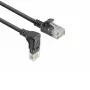 ACT Black 5 m U/UTP CAT6A LSZH plonas laidas su RJ45 jungtimis 90° žemyn tiesus