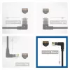 ACT Black 0.5 m U/UTP CAT6A LSZH plonas lizdinis kabelis su RJ45 jungtimis 90° kampu žemyn į tiesų