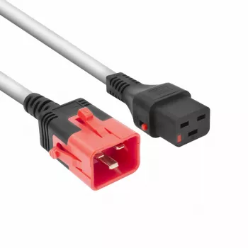 ACT maitinimo laidas C19 IEC Lock - C20 IEC Lock Dual Locking baltas 3 m, PC3643