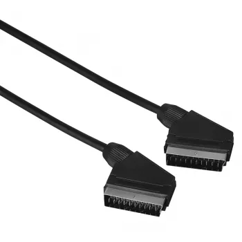 Hama 00205081 SCART laidas 1,5 m, SCART (21 kontaktų), juodas