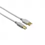 Hama 00200903 USB kabelis USB 2.0 1,5 m USB A USB B Pilka