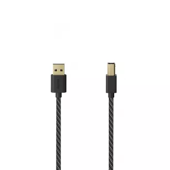 Hama 00201001 USB kabelis USB 2.0 1,5 m USB A USB B juodas, sidabrinis