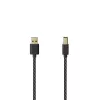 Hama 00201001 USB kabelis USB 2.0 1,5 m USB A USB B juodas, sidabrinis