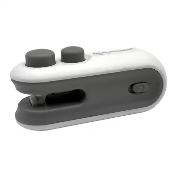 Vakuuminis maisto sandariklis RealPower 495515 juodas/sidabrinis – nešiojamas mini sandariklis su pjaustytuvu