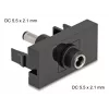 DeLOCK Easy 45 nuolatinės srovės lizdas juodas Moteriškas Vyriškas 45mm