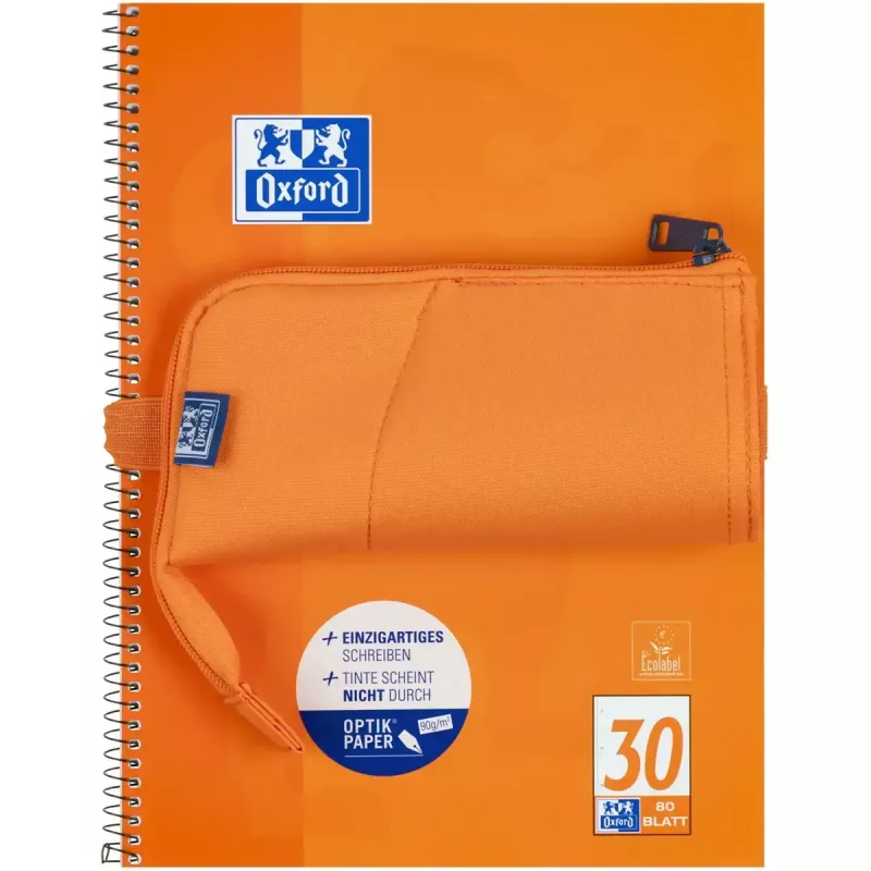 Minkštas penalas Oxford 400183528 Oranžinis 220x70x90 mm