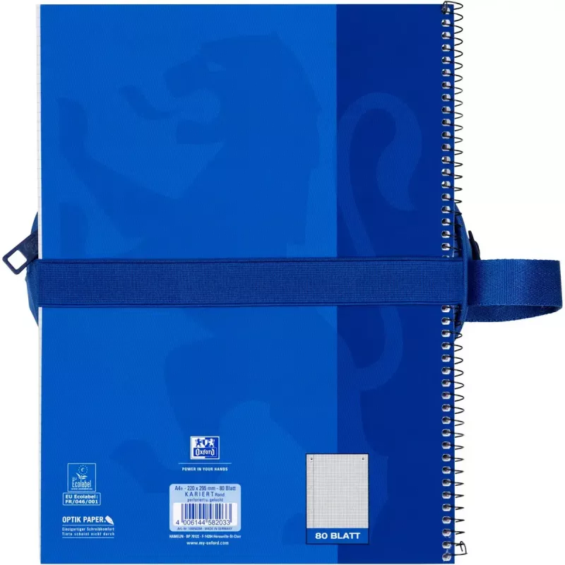 Minkštas penalas Oxford 400183522 mėlynas 220x70x90 mm