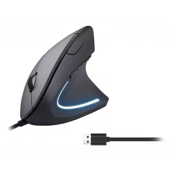 Equip 245118 vertikali ergonominė pelė, dešinei rankai, USB-A, optinė, 3200 DPI