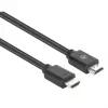 Manhattan HDMI kabelis su Ethernet 2m, 4K@60Hz, tinka visiems 4K ir 1080p/HD įrenginiams, vyriškas-vyriškas, juodas, Ultra HD 4Kx2K, viso gyvenimo garantija, aukštos spartos