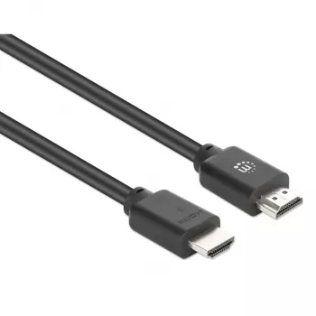 Manhattan HDMI 4K@60Hz laidas su Ethernet, 15 m, tinka VISIEMS 4K ir 1080p/HD įrenginiams – ar atnaujinate dabar, ar ruošiatės ateičiai, Vyriški-Vyriški, Juoda, Ultra HD 4k x 2k, Viso gyvenimo garantija, Premium didelės spartos