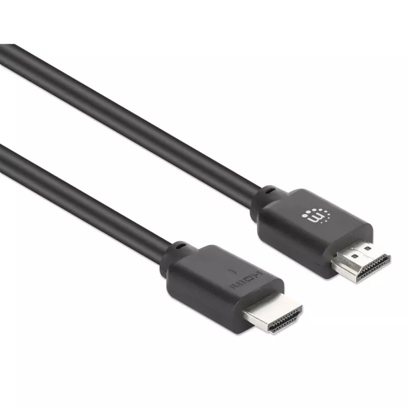 Manhattan HDMI 4K@60Hz laidas su Ethernet, 15 m, tinka VISIEMS 4K ir 1080p/HD įrenginiams – ar atnaujinate dabar, ar ruošiatės ateičiai, Vyriški-Vyriški, Juoda, Ultra HD 4k x 2k, Viso gyvenimo garantija, Premium didelės spartos