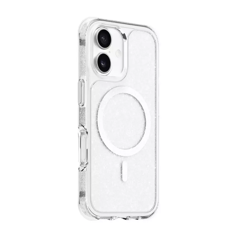 Dėklas LAUT AERO SPARKLE iPhone 17 16 cm sidabrinis permatomas